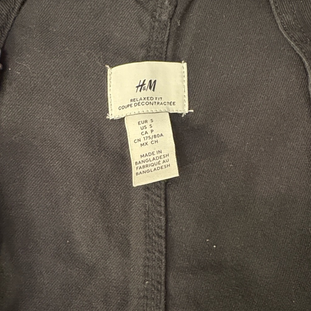 H& M Men’s Black Denim Overalls - Picture 2 of 6